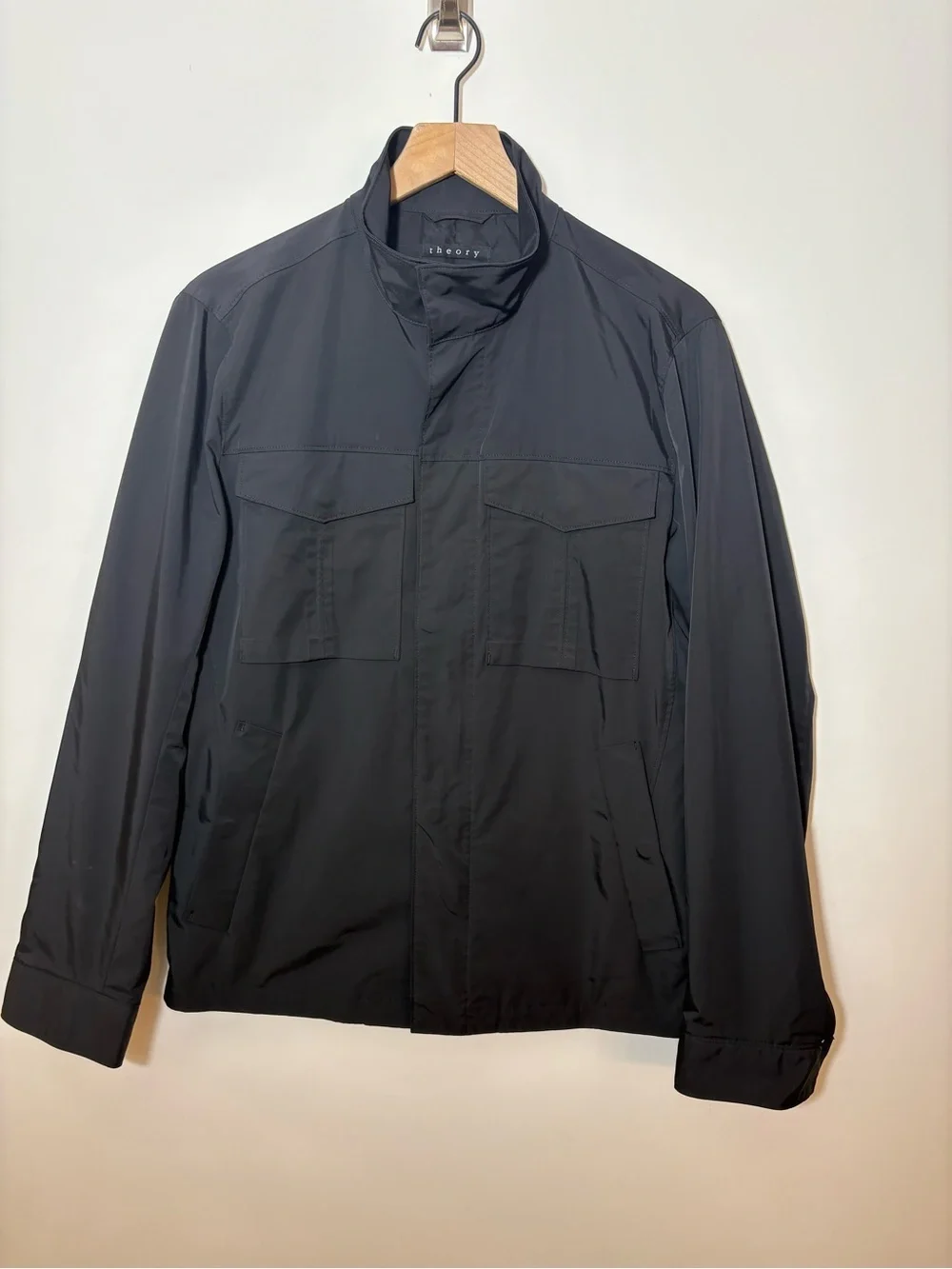 Theory 'Yost N Fuel' Canvas Slim Fit Utility Jacket Ink Black Size M